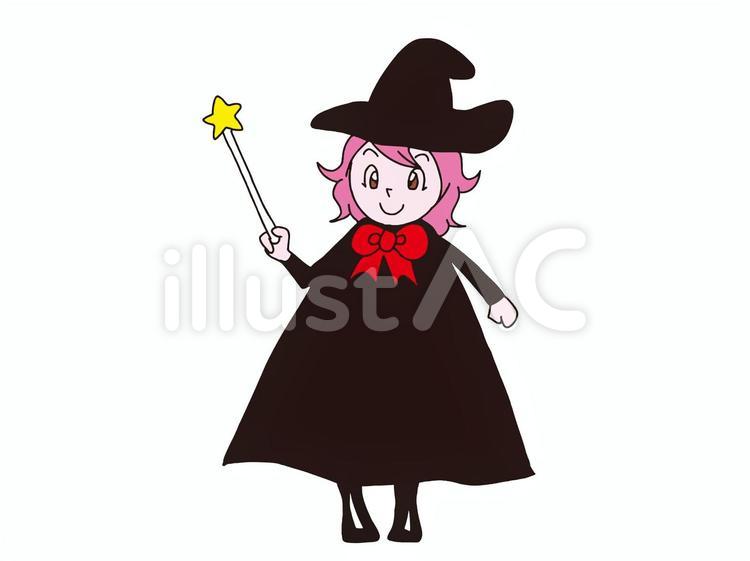 魔法使い 魔法使い,魔女,ハロウィンのイラスト素材