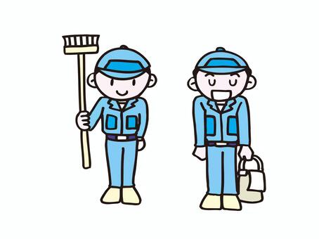 Illustration, cleaning staff, JPG