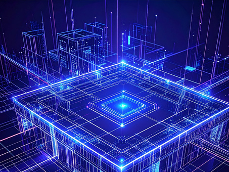 未来・サイバー風な背景イラスト