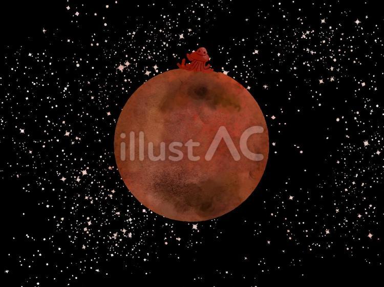 宇宙と火星人 宇宙,空,無重力のイラスト素材