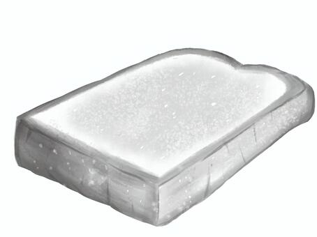 モノクロの食パン パン,食パン,白黒,グレー,モノクロ,手書き,手描き,厚塗り,エアブラシのイラスト素材