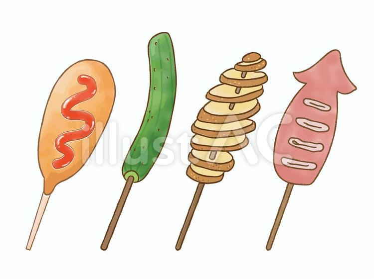 屋台の食べ物 1イラスト No 無料イラストなら イラストac