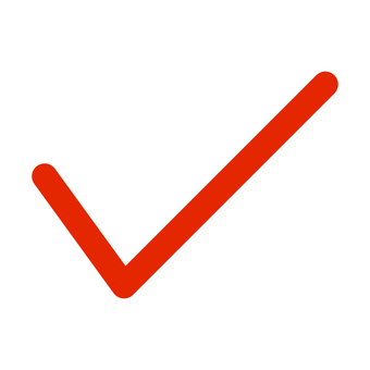 赤色のチェックマーク 赤,レッド,シンプル,チェックマーク,チェック,レ点,v字,vマーク,承認マーク,完了マークのイラスト素材