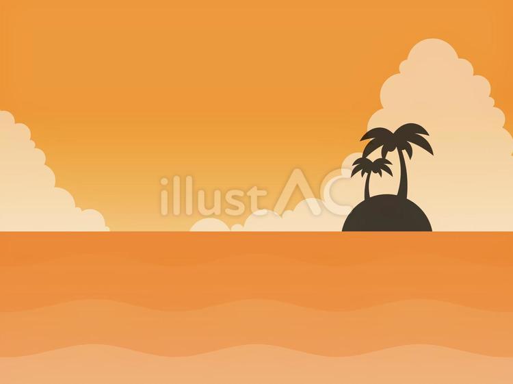 夏の海 海,波,雲のイラスト素材