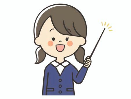 説明する女子生徒 小学生,女の子,こども,説明,教える,解説,プレゼン,発表,ポイント,授業のイラスト素材