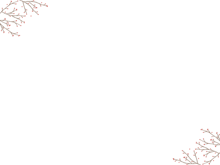 赤い実の小枝のフレーム