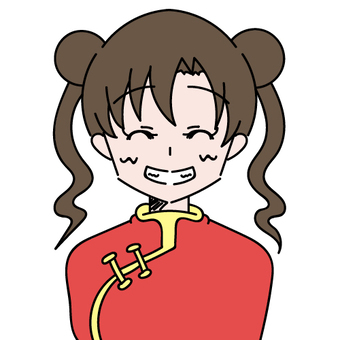 Illustration, china clothes, china daughter, a smile, 