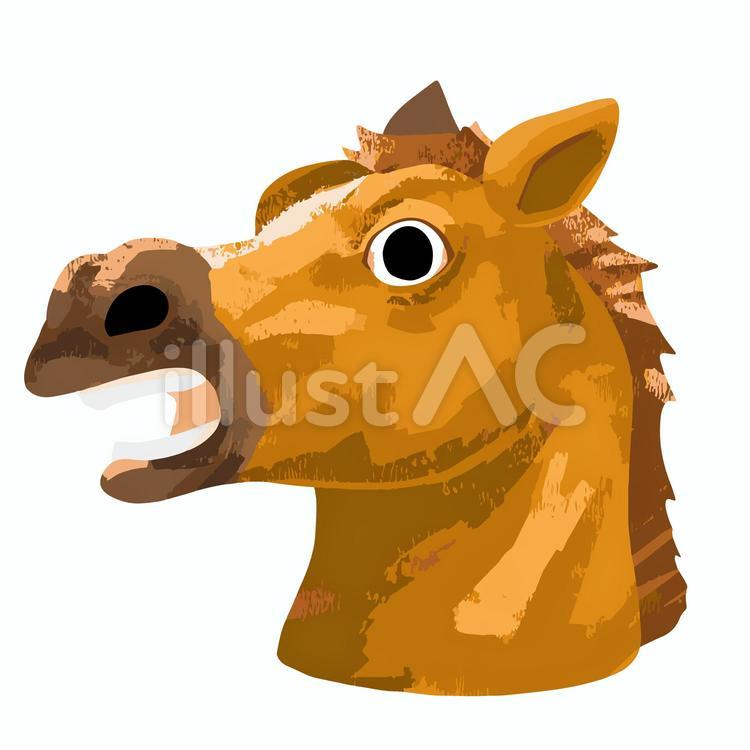 馬の頭の被り物 馬,ホース,動物のイラスト素材