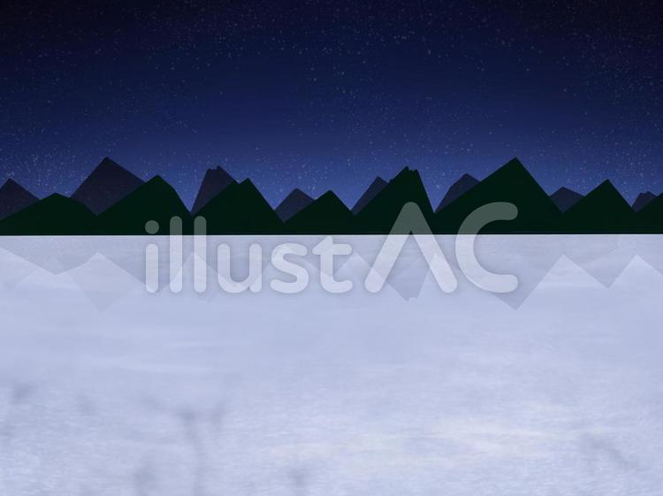 山　夜　風景　背景 山,夜,海のイラスト素材