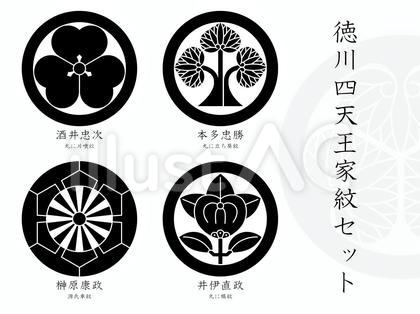 徳川四天王-家紋セット