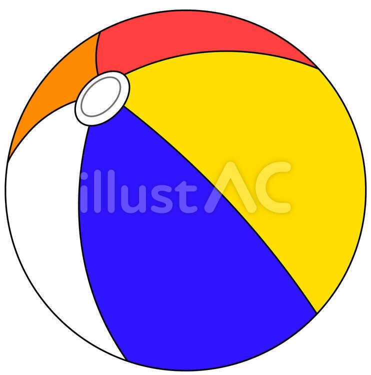 ビーチボールイラスト No 4715 無料イラストなら イラストac