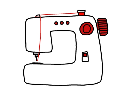 裁縫　ミシン ミシン,裁縫,手作り,ハンドメイド,機械,針,糸,ミシン糸,家庭科,学校のイラスト素材