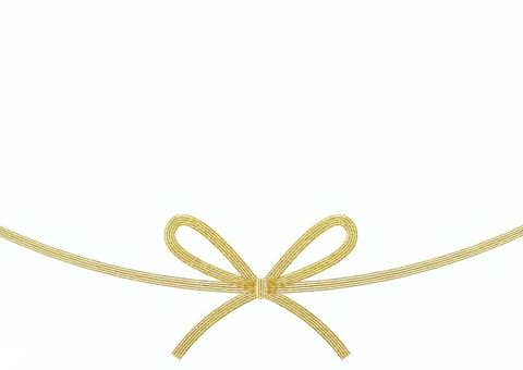 金色の水引　カーブ 金色,水引,カーブ,キラキラ,豪華,シンプル,年賀状,和風のイラスト素材