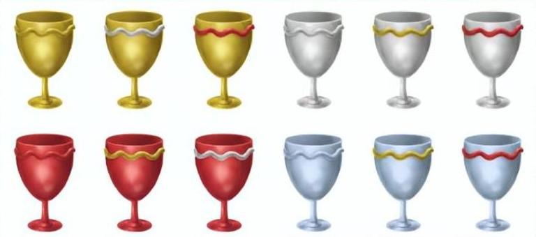 装飾の付いた杯 杯,カップ,金属製,金,銀,グラス,ワイングラス,トロフィー,飲み物,食器のイラスト素材