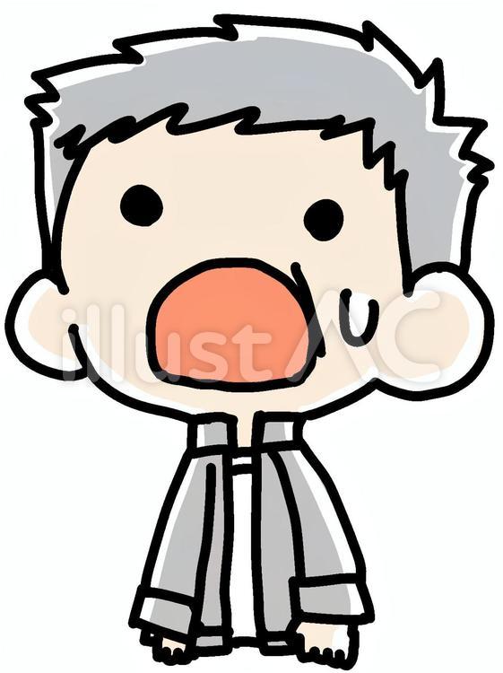 あっけにとられるおじいさん あっけ,呆気,おじいさんのイラスト素材
