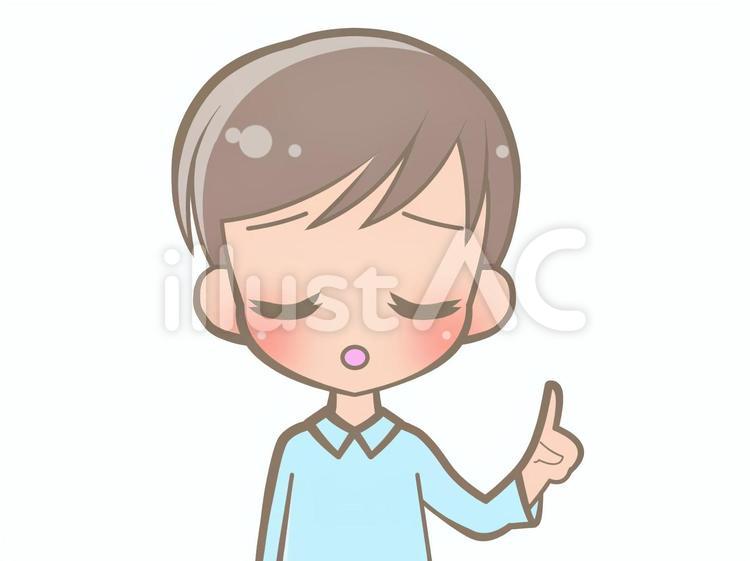 指さす男性-悲しい201207 男性,悲しい,説明のイラスト素材