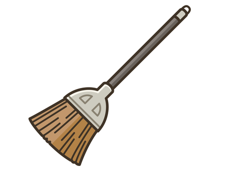 掃除_ほうき01 ほうき,庭帚,ブラシ,掃除用具,掃除道具,道具,用具,クリーナー,掃除,清掃のイラスト素材