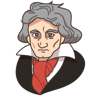 ベートーヴェン 作曲家,音楽家,クラシック,偉人,音楽,ベートーベンのイラスト素材