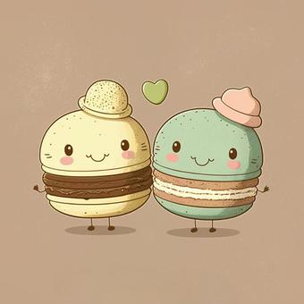 Macaron-chan, macaroon, cute, fashionable, JPG