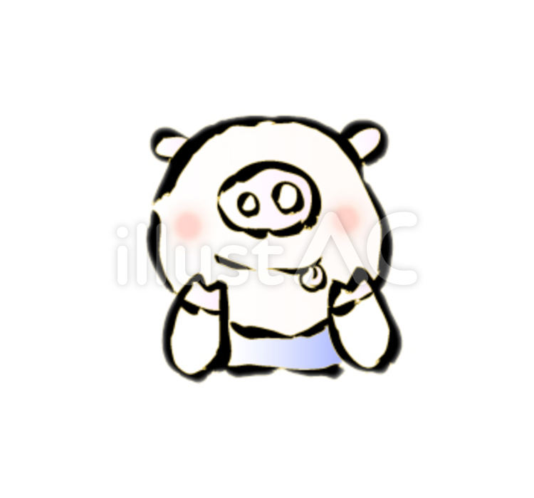 ぶた ブタ,豚,動物のイラスト素材