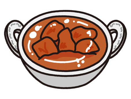 インド風チキンカレー チキンカレー,バターチキンカレー,チキン,鶏肉,カレー,カレーライス,インド,インド料理,スパイス,スパイシーのイラスト素材