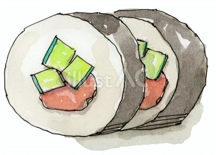 巻きずし 巻き寿司,寿司,まかないのイラスト素材