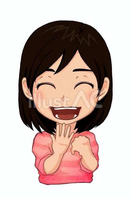 笑顔の女の子 女の子,笑顔,可愛いのイラスト素材