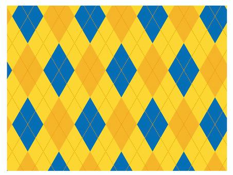 黄色と青のポップなアーガイルパターン背景 アーガイル,背景,ひし形,模様,アーガイル柄,チェック,かわいい,黄色のイラスト素材
