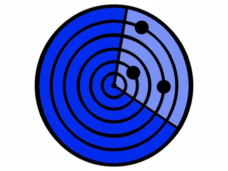 レーダーのアイコン『青』 レーダー,探知,モチーフ,カラー,範囲,対象,確認,視認,ゲーム,rpgのイラスト素材