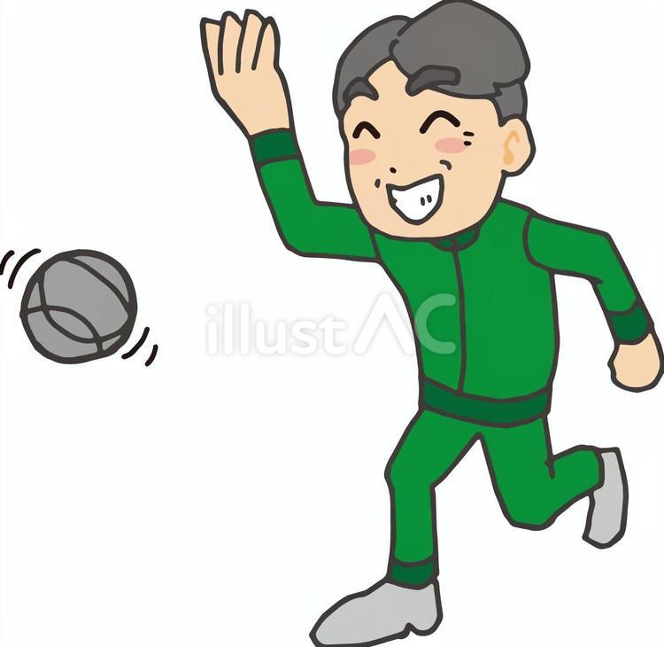 ペタンクをする男性 ペタンク,レクリエーション,スポーツのイラスト素材