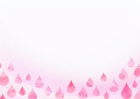 Frame of pink water drops, , JPG, PNG and AI