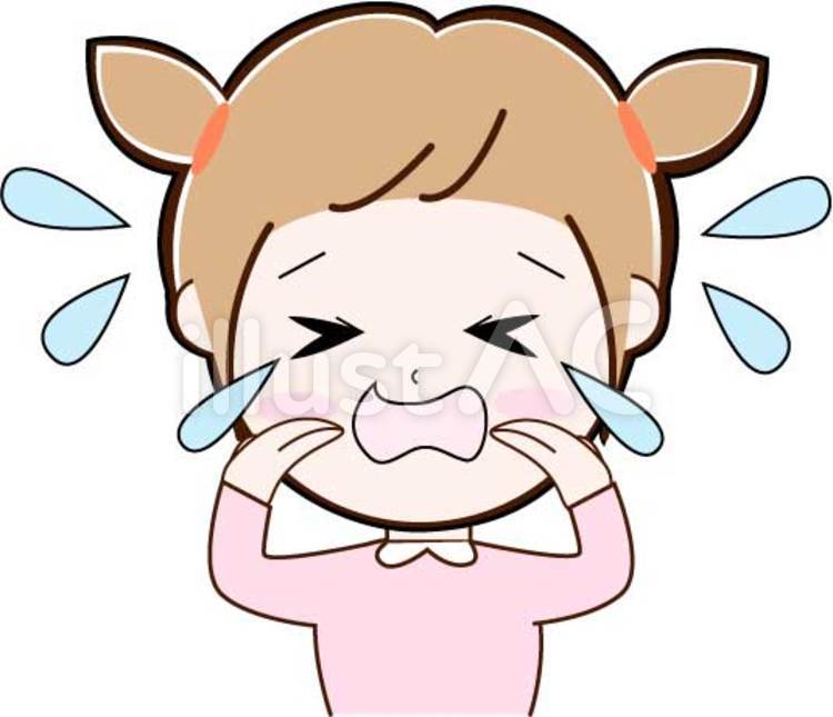 泣く・女の子・上半身イラスト - No: 1864587｜無料イラスト・フリー素材なら「イラストAC」