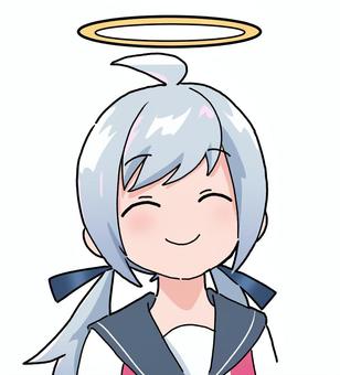 南無 萌えキャラ,女の子,ツインテール,セーラー服,リボン,かわいい,アニメ,萌え系,萌え,アニメキャラのイラスト素材