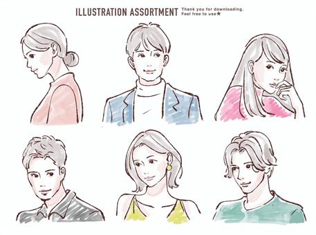 Male and female illustration set JPG/PNG/AI, JPG, PNG and AI Male and female illustration set JPG/PNG/AI, , JPG, PNG and AI