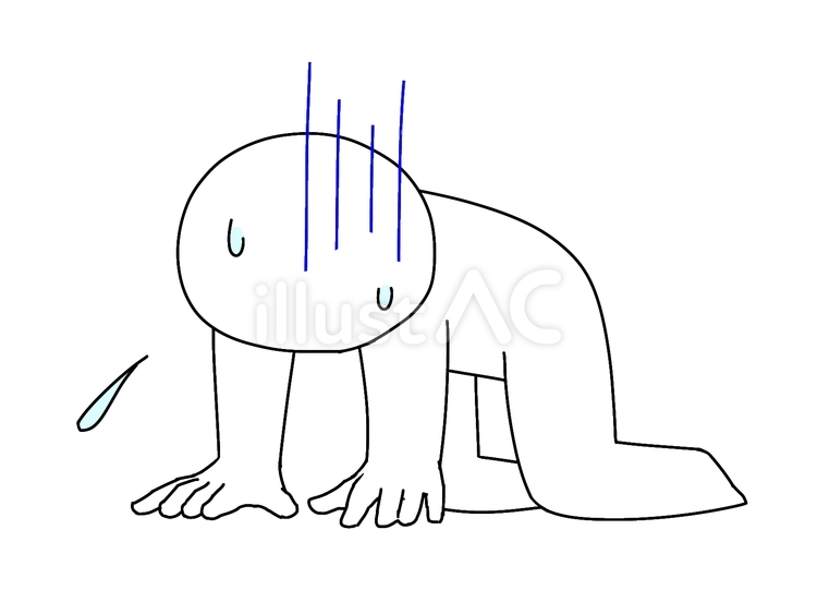 落ち込む 落ち込み,がっかり,失望のイラスト素材