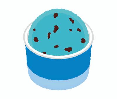 アイスクリーム・カップ カップアイス,アイスクリーム,アイス,デザート,スイーツ,チョコミントアイスクリーム,おやつ,チョコミント味,チョコ,ミントアイスのイラスト素材