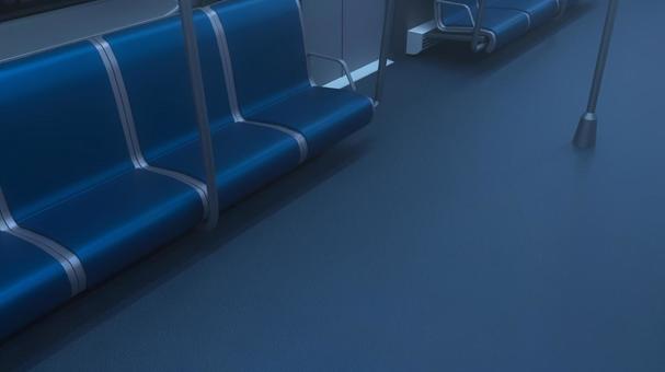 海外風の電車の夜の床 電車,電車内,背景,乗り物,座席,公共機関,交通機関,通勤,通学,移動のイラスト素材