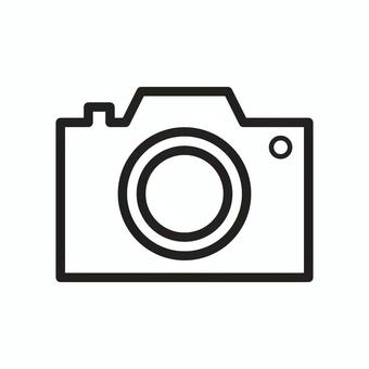 カメラマーク（枠・黒） カメラ,アイコン,カメラマーク,写真,撮影,デジカメ,黒,シンプル,線画,枠のイラスト素材