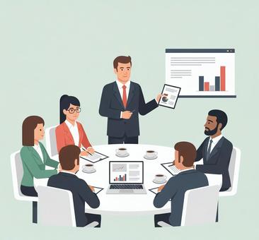 ビジネスシーン　プレゼンテーション