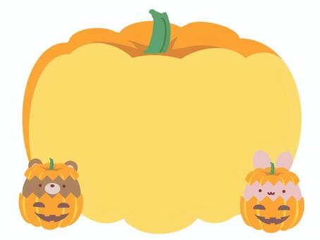 ハロウィンメモ用紙 ジャックオーランタン,ジャコランタン,ハロウィン,フレーム,メモ用紙,付箋,おばけ,動物,イベント,かぼちゃのイラスト素材