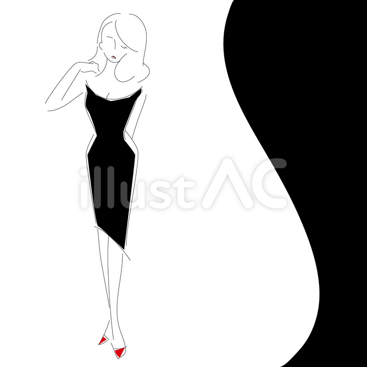 Free Vectors | A simple line drawing of a stylish woman