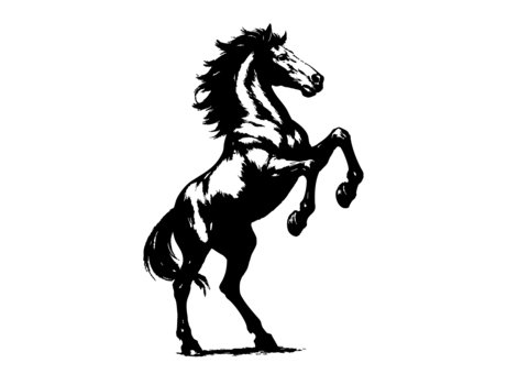 馬のシルエット年賀状素材 馬,ウマ,動物,2026,2026年,令和8年,年賀状,新年,お正月,正月のイラスト素材