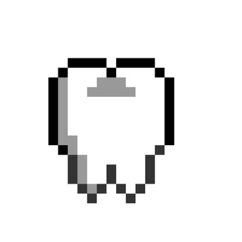 ドット絵アイコン 歯 ドット絵アイコン 歯 ドット絵,アイコン,8ビット,歯,挿絵のイラスト素材