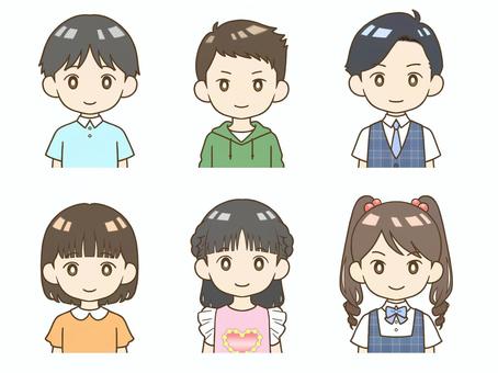 子供 子供,低年齢,低学年,幼児,小学生,小さい,幼い,男児,女児,男子のイラスト素材