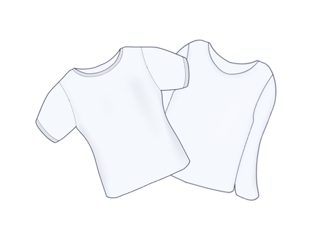 男性用半袖インナーと長袖インナー 男性,男性用インナー,肌着,下着,アンダーウェア,トップス,衣類,シンプル,清潔感,半袖のイラスト素材