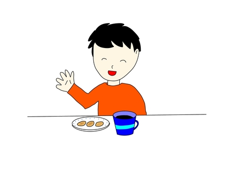 クッキーを食べる