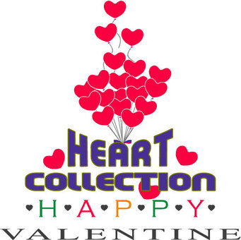 Valentine's Day English logo and heart pattern, logo, heart, valentine, JPG and AI