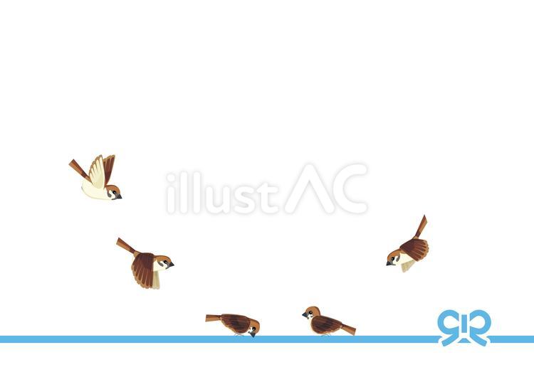 すずめ すずめ,スズメ,雀のイラスト素材