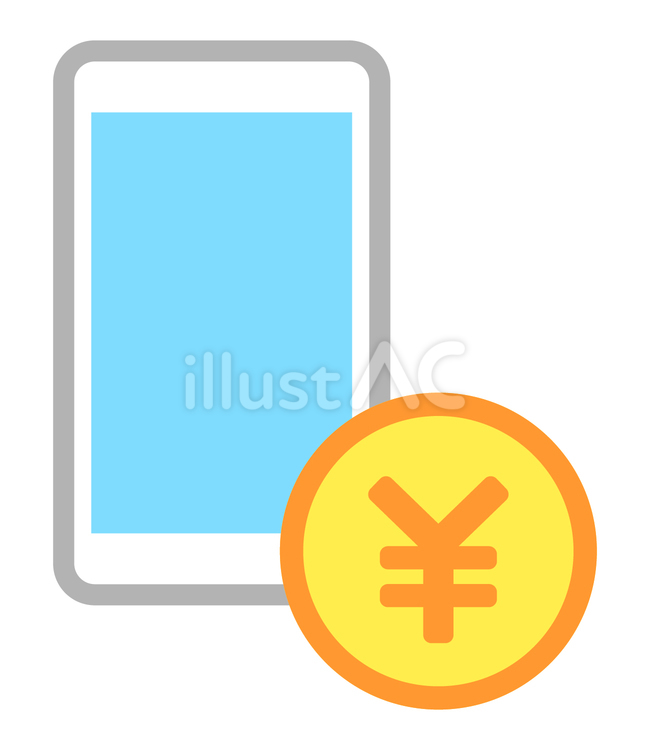 スマホとお金 スマホ,料金,携帯電話のイラスト素材