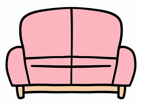 Pink sofa illustration material, JPG and PNG Pink sofa illustration material, , JPG and PNG